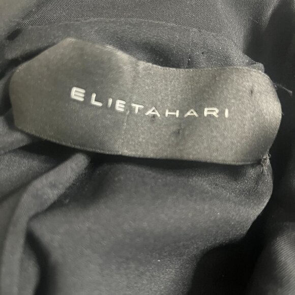 Elie Tahari Black Stretch Button-Front Womens Blazer Jacket Size S - Picture 4 of 10